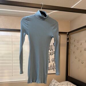 Free People Beach Blue Turtleneck Dress